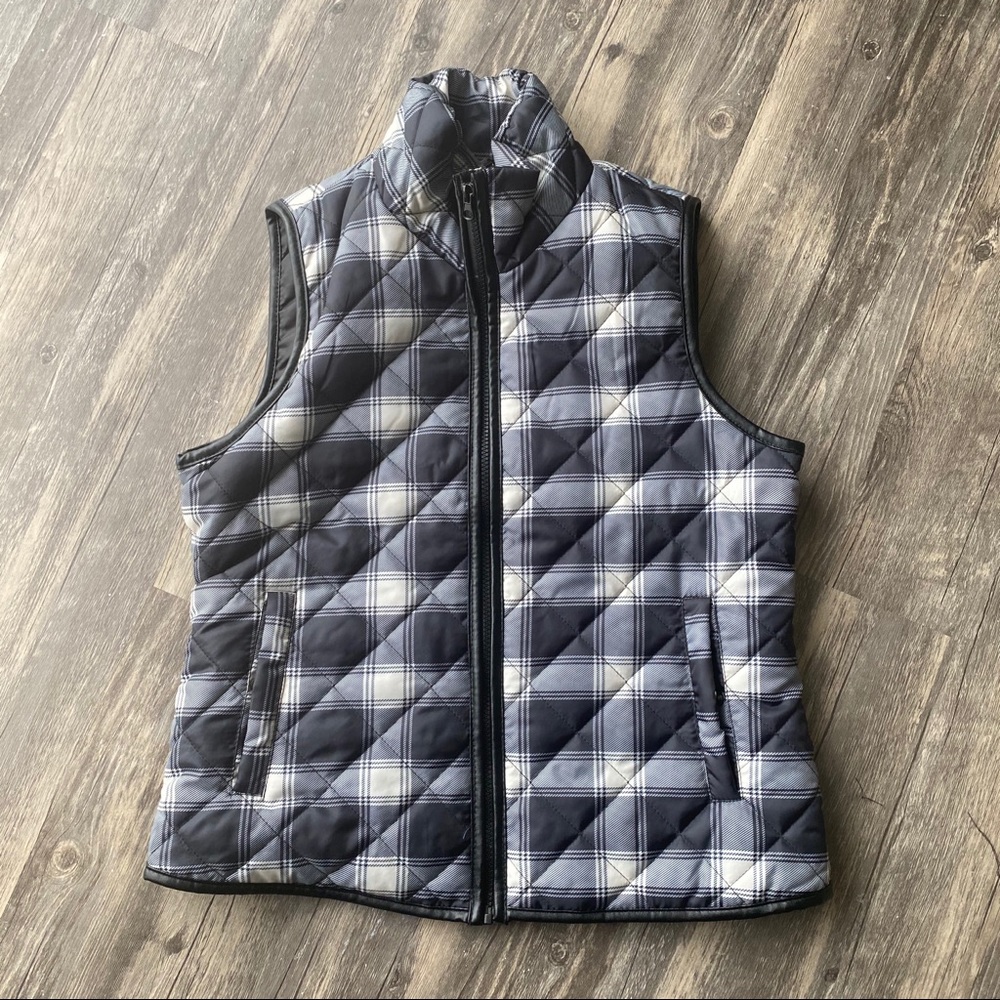 Plaid Puffer Vest